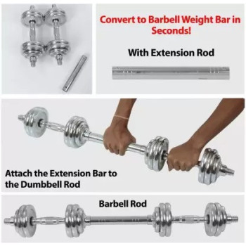 2-Piece Chrome Load Dumbbell, 15 Kg Each