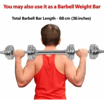 2-Piece Chrome Load Dumbbell, 15 Kg Each