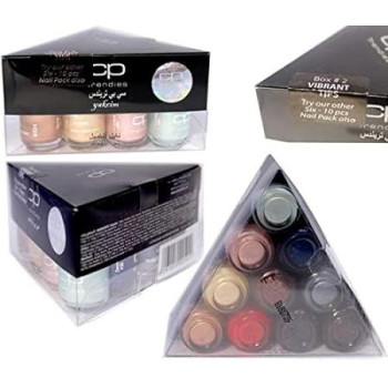 Cp Trendies 10-Piece Nail Polish Set Vibrant Tips