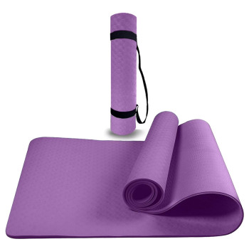 Peace Yoga Mat For Meditation, Fitness And Exercise, Purple Colour