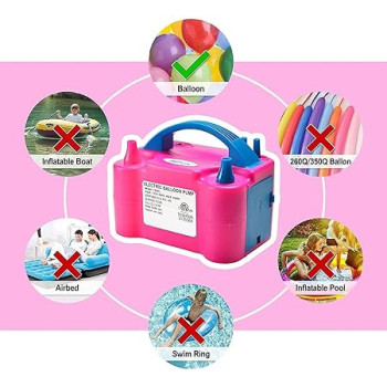 Balloons Blowing Machine, Pink Multicolour