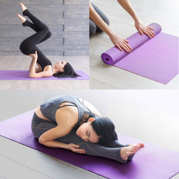 Yoga Roll Mat Non-Slip Exercise And Fitness, Workout Mat For All Type Of Yoga, Pilates And Floor Exercises