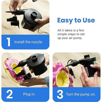 Portable Auto Electric Air Pump, Black Colour