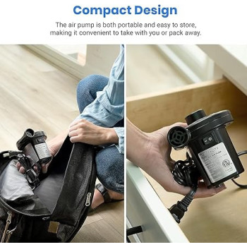 Portable Auto Electric Air Pump, Black Colour