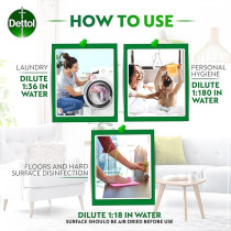 Dettol 2-Piece Disinfectant 750 ml With Anti bacterial Antiseptic Liquid 500 ml, Orange Colour
