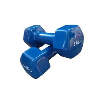 Body Heart Set Of Dumbbells, Set Of 2, Blue Colour, 4 Kg Each