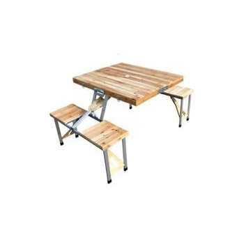 Folding Picnic Table 86cm, Brown Colour