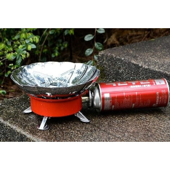 Portable Gas Stove, Silver/Pink Colour
