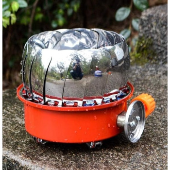 Portable Gas Stove, Silver/Pink Colour