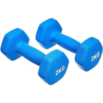 1 Piece Vinyl Coated Dumbbell, Colour Blue, 1 Kg Each