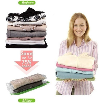 Vacuum Seal Storage Organizer, 60 x 50 x 1Centimeter, Clear/Blue Colour