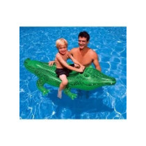 Intex Crocodile Gator Ride-On Pool Float 66x 34 Inch, Green Colour