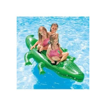 Intex Crocodile Gator Ride-On Pool Float 66x 34 Inch, Green Colour