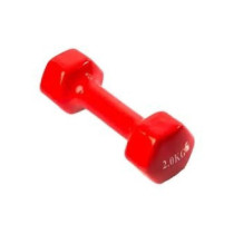 1 Piece Vinyl Coated Fixed Weight Dumbbell, 2 Kg Each