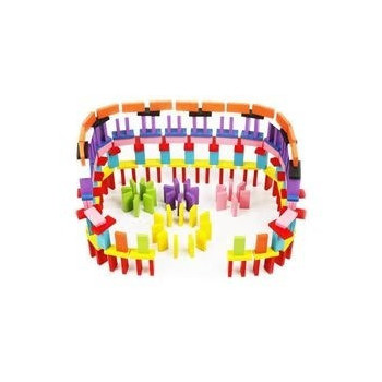 Wooden Dominos Blocks Set, Kids Game Educational Play Toy, Domino Racing Toy Game, Multicolor