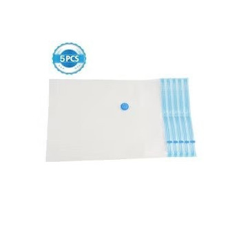 5-Piece Vacuum Storage Bag Clear/Blue Colour, 80 x 100cm