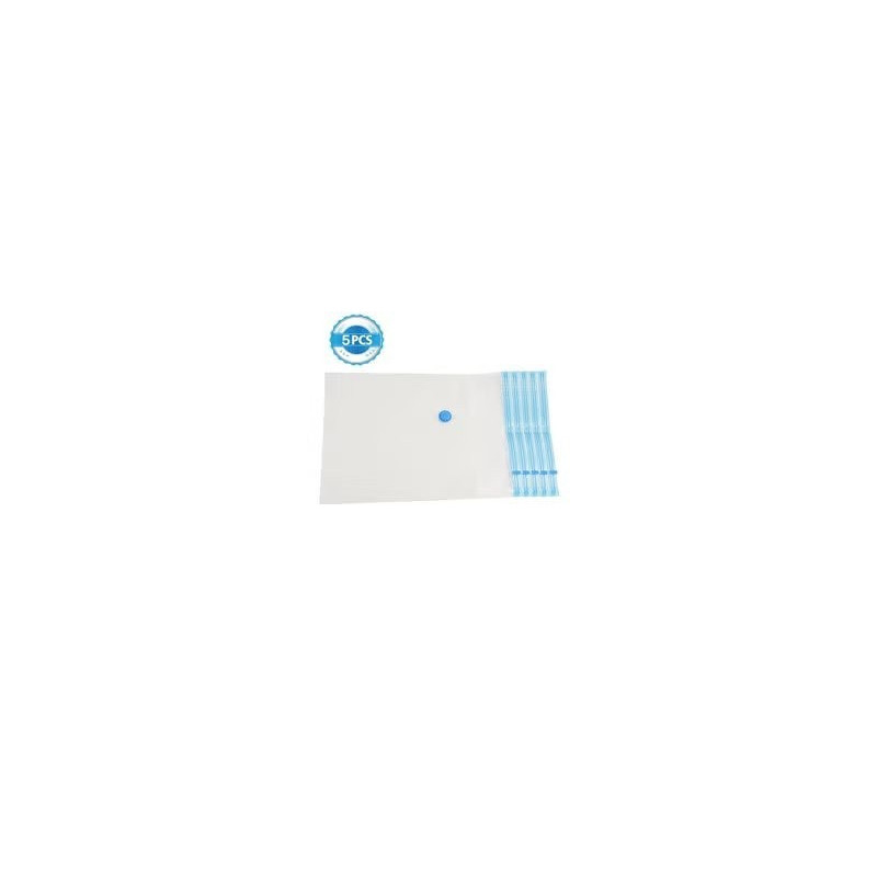 5-Piece Vacuum Storage Bag Clear/Blue Colour, 80 x 100cm