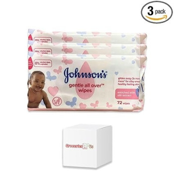 J&J Baby Gentle Wipes, 72 Wipes