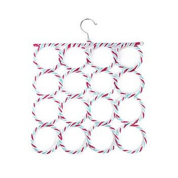 16-Holes Ring Folding Scarf Holder, Multicolour