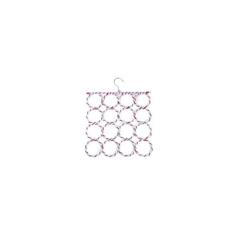 16-Holes Ring Folding Scarf Holder, Multicolour