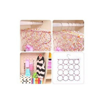 16-Holes Ring Folding Scarf Holder, Multicolour