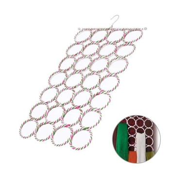 16-Holes Ring Folding Scarf Holder, Multicolour
