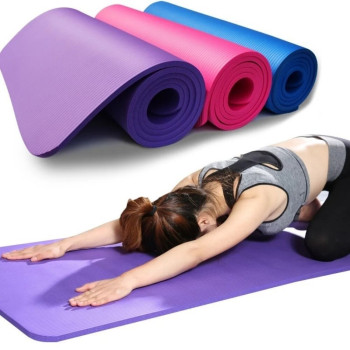 Comfort Foam Yoga Mat For Fitness, Sports And Exercise, Purple Colour