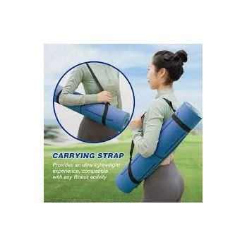 Fashionhome Anti-Tear Yoga Mat With Carrying Strap, Blue Colour