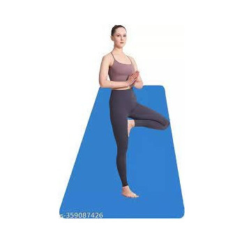 Fashionhome Anti-Tear Yoga Mat With Carrying Strap, Blue Colour
