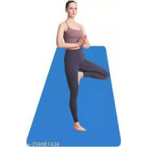 Fashionhome Anti-Tear Yoga Mat With Carrying Strap, Blue Colour