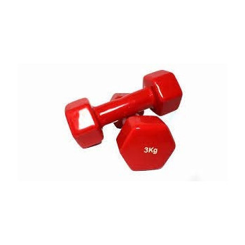 Emfil 2-Piece Vinyl Dumbbell Set, 3 Kg Each