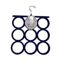 Alfaha 2-Piece Flocking Scarf Rack Hangers Blue Colour, 5cm