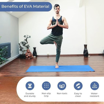 Sapu Yoga Mat 183 x 61 x 0.6cm, Blue Colour