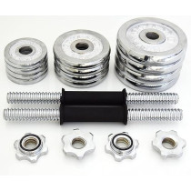 2 Piece Chrome Dumbbells Set, 15 Kg Each