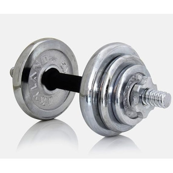 2 Piece Chrome Dumbbells Set, 15 Kg Each