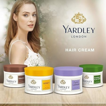 Yardley Hair Cream Almond And Aloe Vera With English Lavender, Pack Of 2, 150Grams