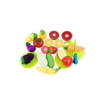 Beauenty 16- Piece Classic Cutting Vegetables And Fruit Kitchen Toy Set, 10 x 4.5 x 4.5cm For Kids
