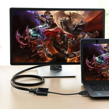 Vga Female To Hdmi Male Cable Adapter, Black Colour