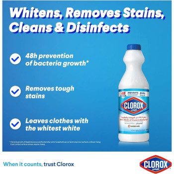 Clorox Liquid Bleach Original Household Cleaner And Disinfectant, 470 ml