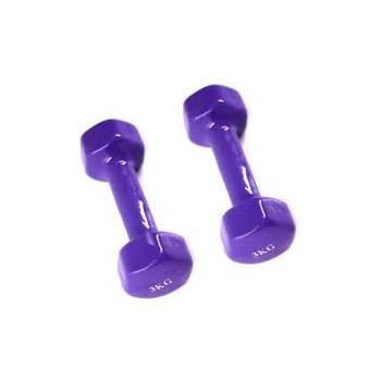 Dumbbell Set Of 2, 3 Kg Each, Purple Colour