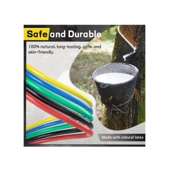 UX 5 Tube Fitness Resistance Bands Set With Door Anchor, Handles, Portable Bag And Legs Ankle