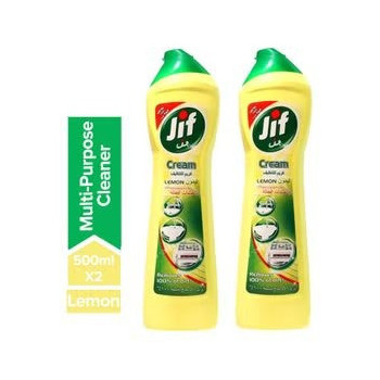 Jif 2-Piece Lemon With Microparticles Drain Cleaner, 500 ml