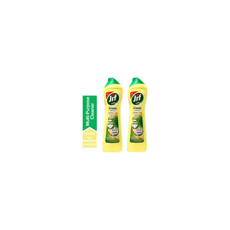 Jif 2-Piece Lemon With Microparticles Drain Cleaner, 500 ml