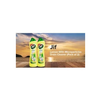 Jif 2-Piece Lemon With Microparticles Drain Cleaner, 500 ml