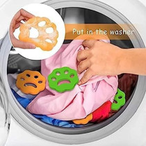 Pet Fur Hair Catcher Laundry Cleaning Tool Yellow Colour, 11 x 11 x 2cm
