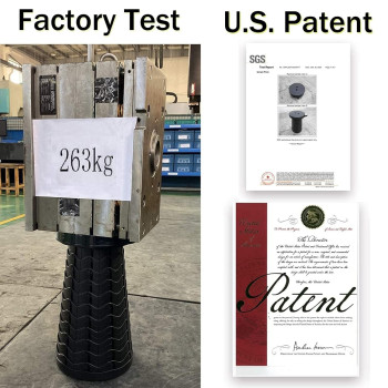 Folding Telescopic Stool Pure Black Colour, 26 x 7.5 x 26cm