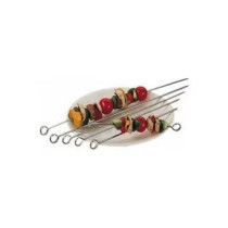 6-Piece Stainless Steel Bbq Skewer Set, Silver Colour, 12 Inch