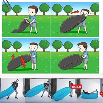 Outdoor Camping Bed For Camping, Beach, Park And Backyard , Yellow Colour