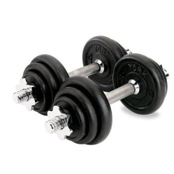 Set Of 2 Exercise Rubber Dumbbells, 15 Kg