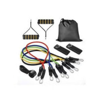 12-Piece Resistance Band Set With Exercise Tube Bands, Legs Ankle Straps And Bonus Ebook